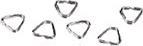 Actual product image Hama Split rings, triangle, 12 mm, 6 pcs.