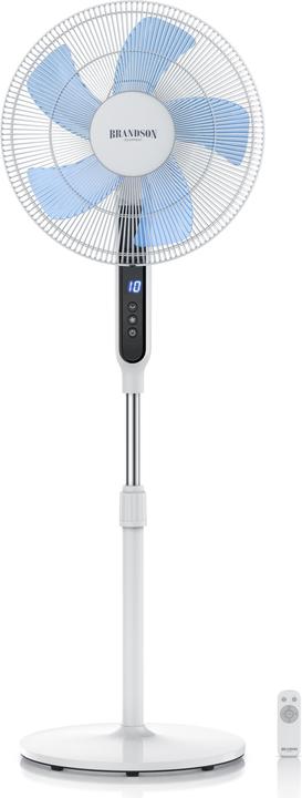 Immagine prodotto Brandson Ventilatore da piedistallo, motore DC, telecomando, risparmio energetico, timer, silenzioso (56 dB)