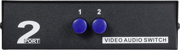 Actual product image SpeaKa Professional SP-11175216 2 port composite switch with audio ports