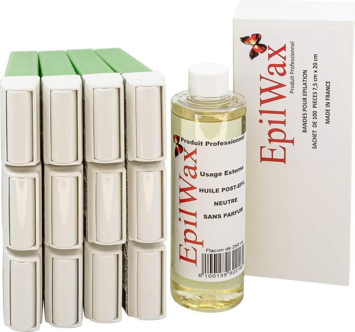 EpilWax 12 Roll-on-Patronen mit Zubehör (250 ml, 113 x)