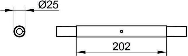 Actual product image Keuco Connecting tube PLAN cpl m thread alu sil-elo