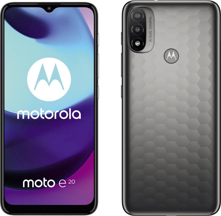 Immagine prodotto Motorola Moto e20 (32 GB, Grigio grafite, 6.50", Doppia SIM Ibrida, 13 Mpx, 4G)