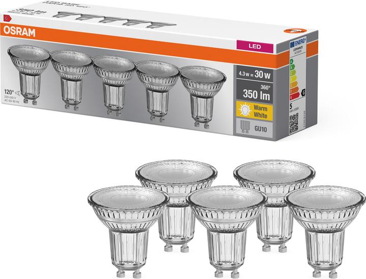 Produktbild Osram Base (GU10, 4.30 W, 350 lm, 5 x, G)