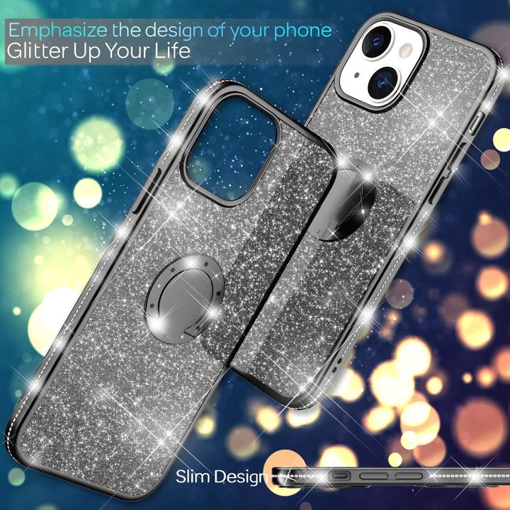 Produktbild Nalia Ring Glitzer Silikon Hülle (Apple iPhone 13)