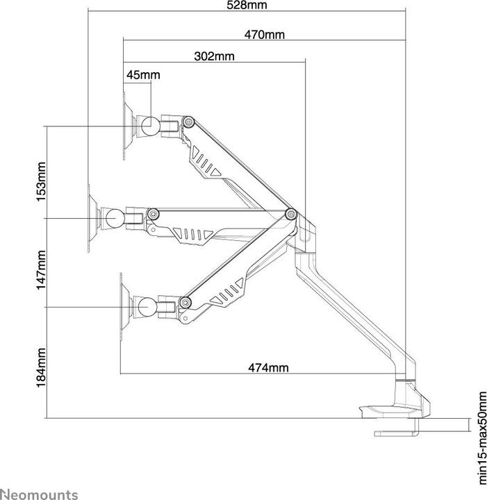 Produktbild Neomounts FPMA-D750WHITE (Tisch, 32")