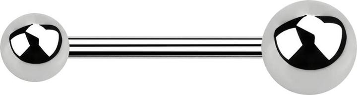 Image du produit Star Piercing Micro Barbell argent avec deux boules (sans laiton, Acier chirurgical 316L)