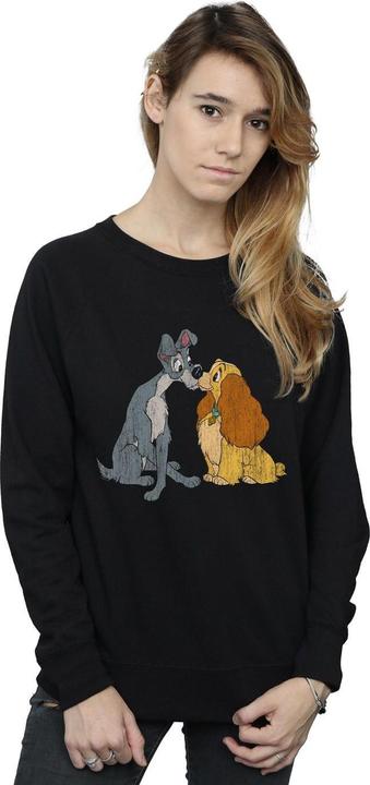 Immagine prodotto Disney Lady And The Tramp Distressed Kiss Felpa Donna (M)