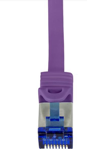 Produktbild LogiLink Patchkabel Ultraflex, Kat.6A, S/FTP, 0,5 m, violett (S/FTP, CAT6a, 0.50 m)