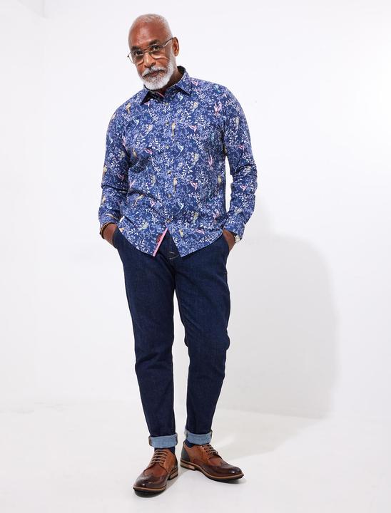 Actual product image Joe Browns Botanical Bird Print Long Sleeve Shirt (S)