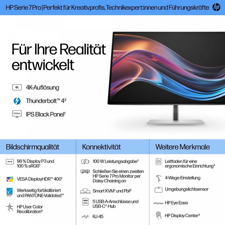Actual product image HP 727pk Docking Display (3840 x 2160 Pixels, 27")