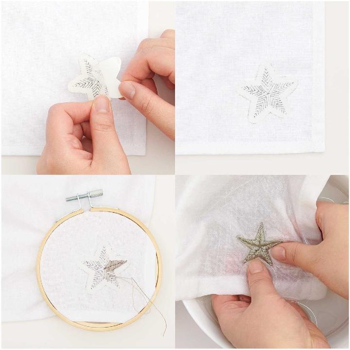 Actual product image Rico Design Stick and stitch pack of stars.100195
