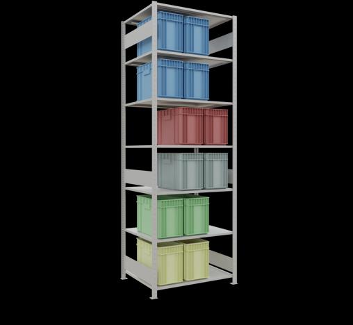 Immagine prodotto Schulte Lagertechnik Sistema di scaffalature di base senza viti MULTIplus150 con ripiani di lunghezza
