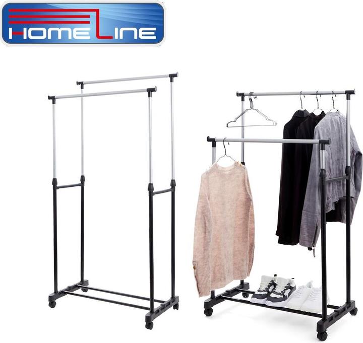 Homeline Doppel-Kleiderständer verstellbar
