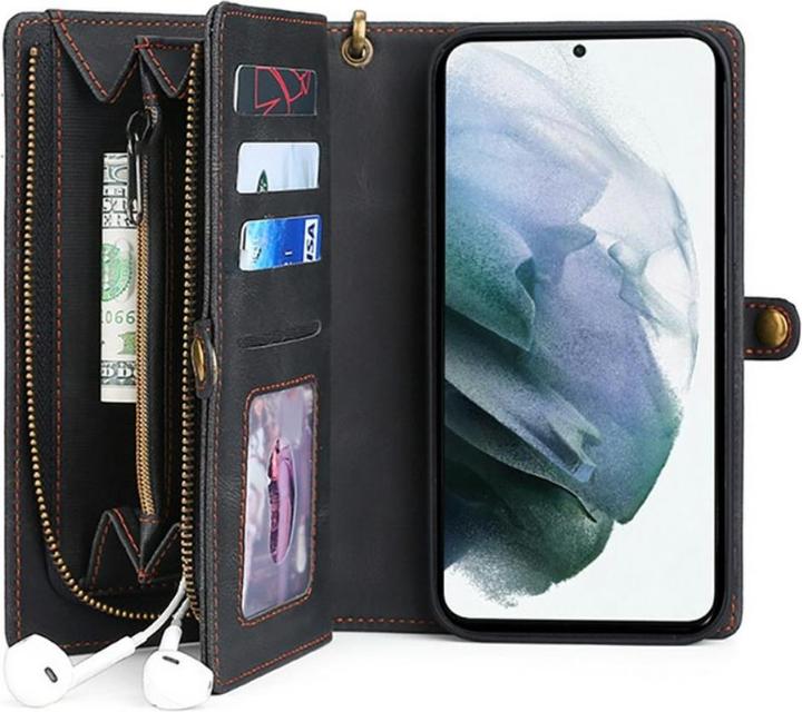 Actual product image Megshi Galaxy S21 FE - wallet case combo black (Samsung Galaxy S21 FE)