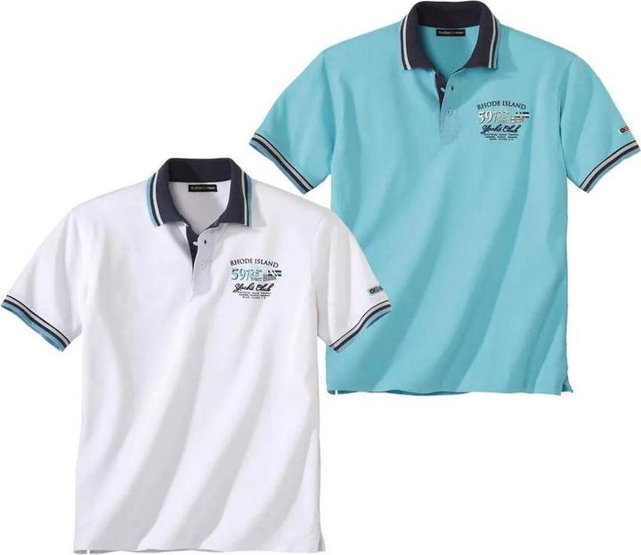 Atlas For Men Nautical Poloshirt (2erPack) (L)