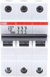 Immagine prodotto ABB S203M-B32 Interruttore automatico 32A pro M compatto a 3 poli