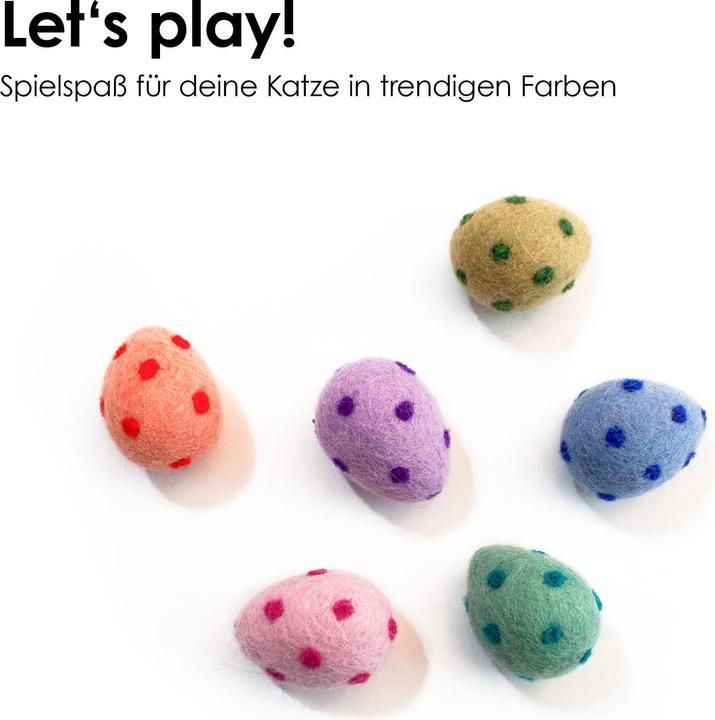Actual product image LucyBalu RAINBOW EGGS Katzenbälle (Catmint toy)