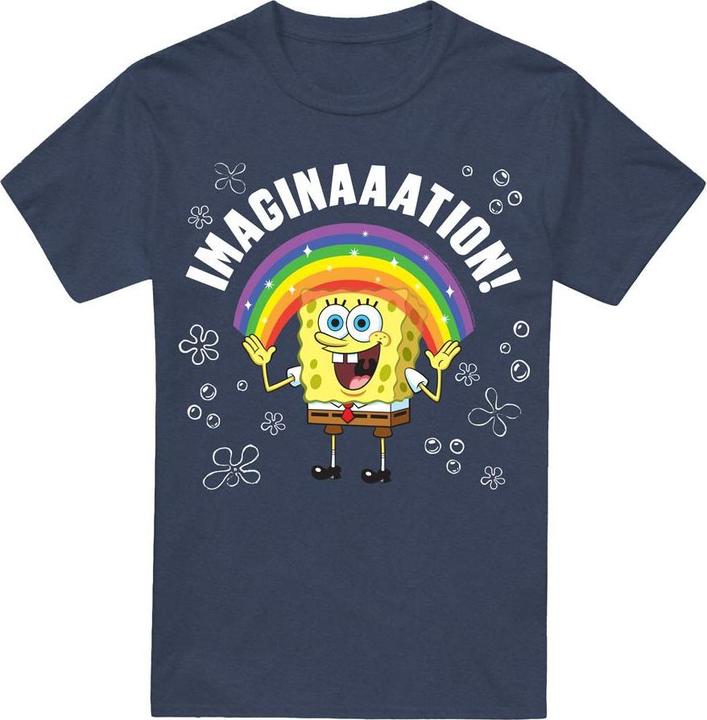 Actual product image Spongebob Squarepants Unisex Adult Imagination T-Shirt (L)