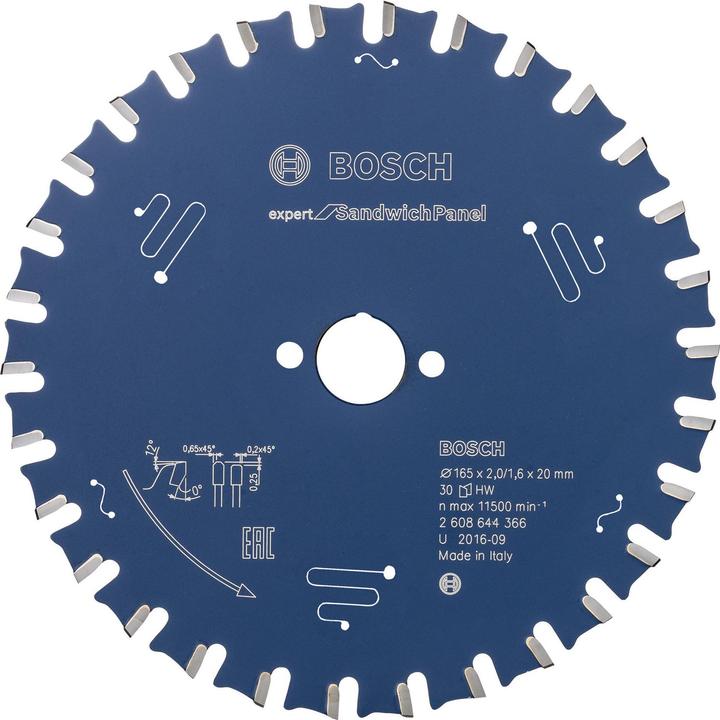 Immagine prodotto Bosch Professional Zubehör Lama per sega circolare EX SH H 165x20-