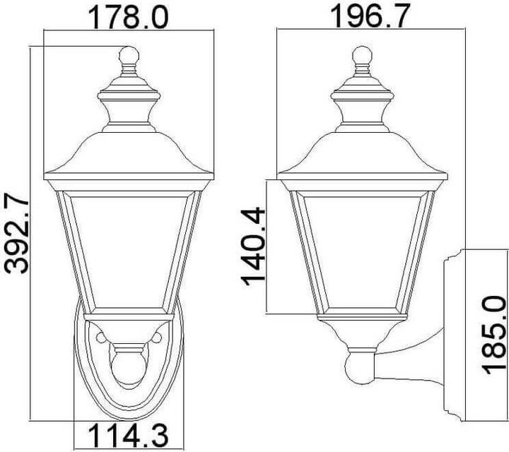 Immagine prodotto Elstead Lighting Bay Shore lampada da parete per esterni E27 39cm in ottone lucido IP44 (E27)