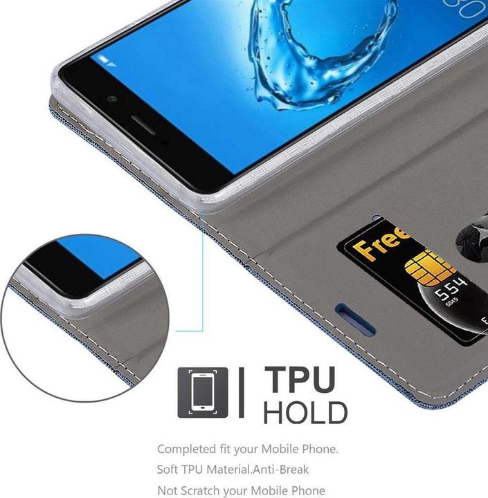 Produktbild Cadorabo Book Jeans Optik Cover (Huawei Enjoy 7 Plus)