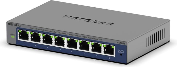 Actual product image Netgear GS108E (8 Ports)