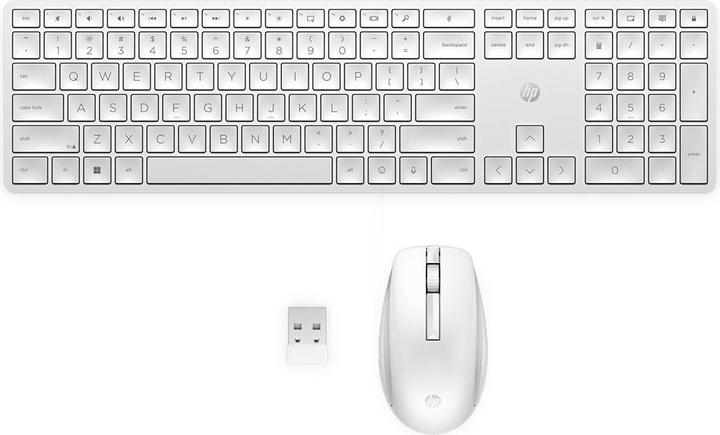 Actual product image HP 655 Wireless KB/MSE Combo WHT Germany (DE, Wireless)