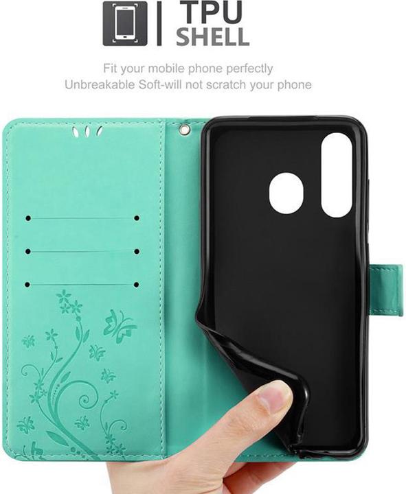 Actual product image Cadorabo Flower Book Cover (Samsung Galaxy A8s)