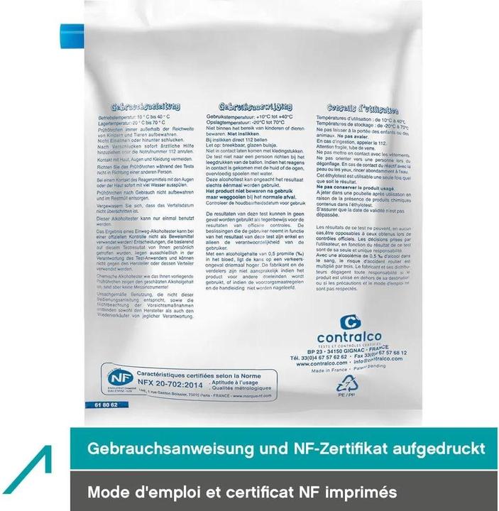 Nährwerte und Zutaten Ace AlkotestPrüfröhrchen Ballon im