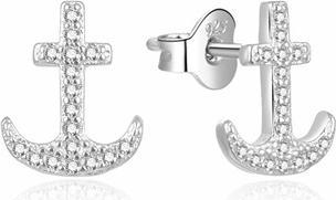 Produktbild Moiss Fashion silver earrings with zircons Anchor E0002468 (L)
