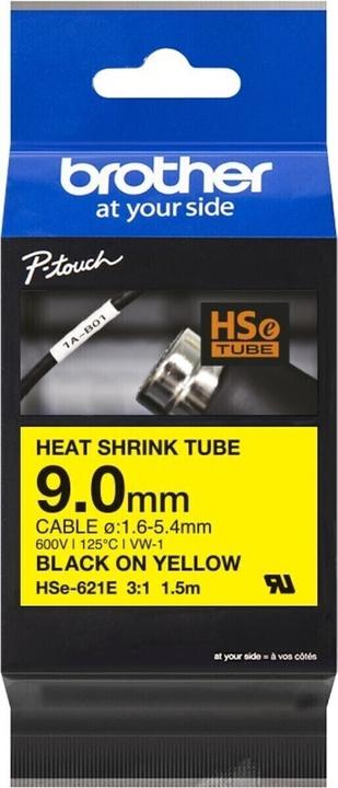 Brother Heat-Shrink-Tube schwarz/gelb (6.90 cm, Schwarz)