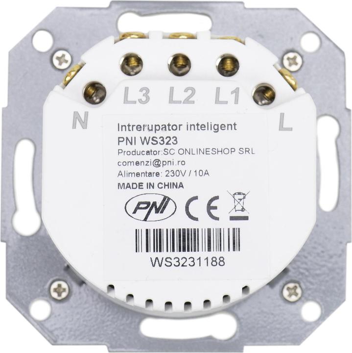 PNI SmartHome WS323 Dreifach-Smart-Schalter zur Internet-Lichtsteuerung, kompatibel mit der TuyaSmar