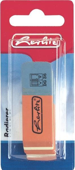 Produktbild Herlitz Naturkautschuk-Radierer, Farbe: blau/rot