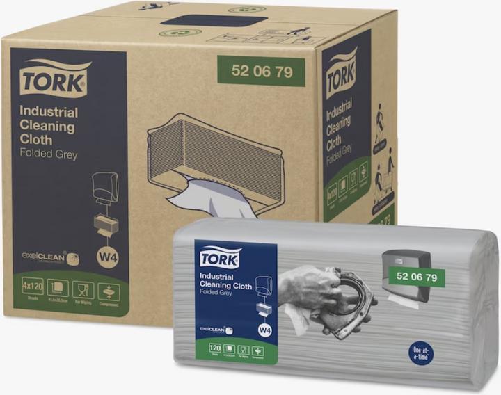 Actual product image Tork Folded industrial cleaning wipes W4, 4 x 120 wipes (480 pcs.)