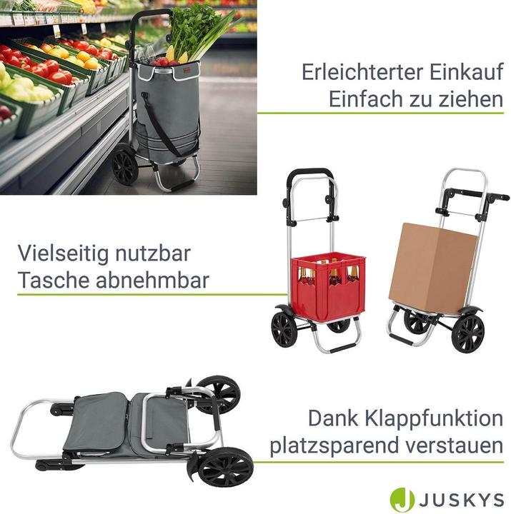Image du produit Juskys Chariot à provisions 3en1