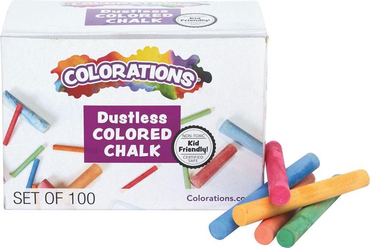 Image du produit Colorations - Craie colorée sans poussière, 100 pcs. (Multicolore, 100 x)