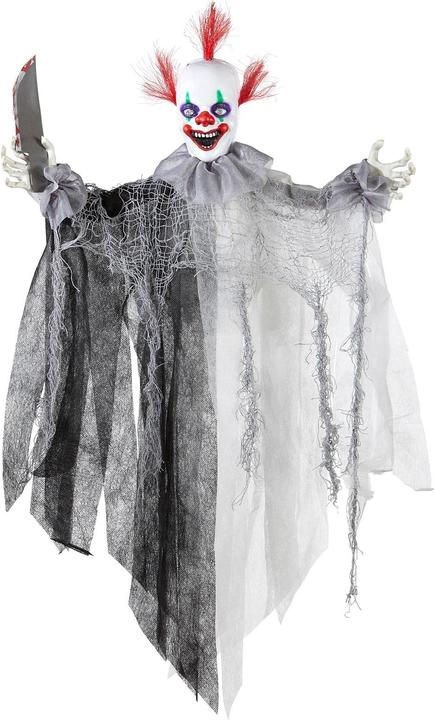 Produktbild Widmann Killer Clown animiert mit Messer und Circus Music 60cm - Kopie