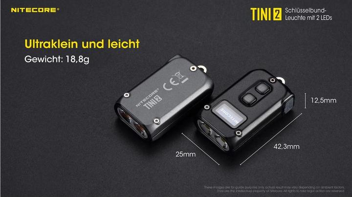 Produktbild Nitecore TINI 2 - 500 Lumen, schwarz (4.70 cm, 500 lm)
