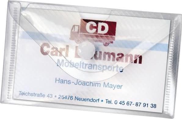 Produktbild Veloflex 2229000 - Visitenkartenetui, 100 x 60 mm, transparentes PP, für Visitenkarten oder USB-Stic (100 x 60 mm)