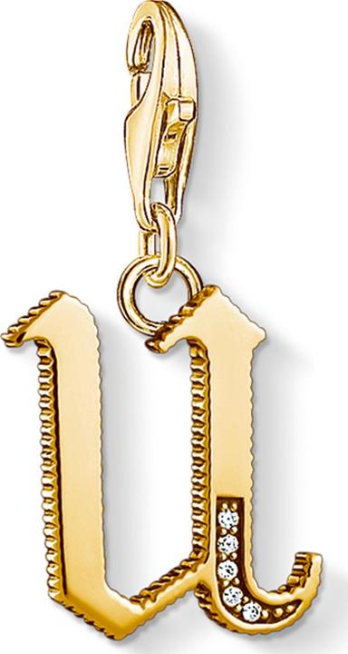 Produktbild Thomas Sabo Charm-Anhänger Buchstabe U gold (925er Silber, 750er Gelbgold Vergoldung)