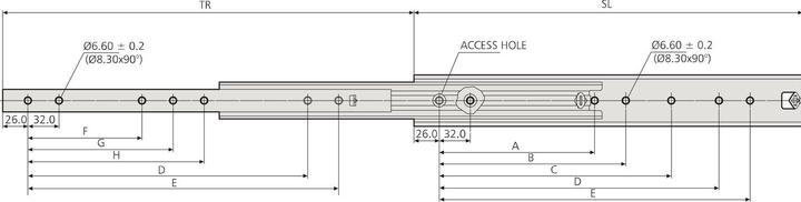 Image du produit Accuride Gliss. tiroir ZP, charge 160 kg, 600 mm