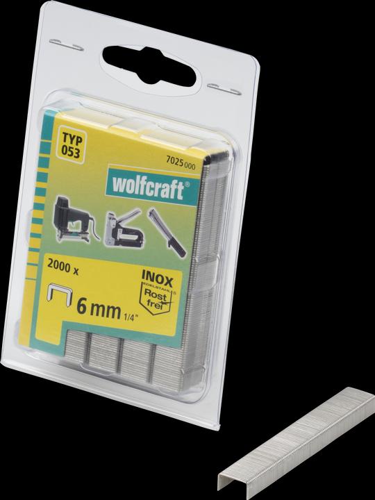 Actual product image wolfcraft wolfcraft 2000 Breitrückenkl. INOX Typ 053, 6 mm (2000 x)