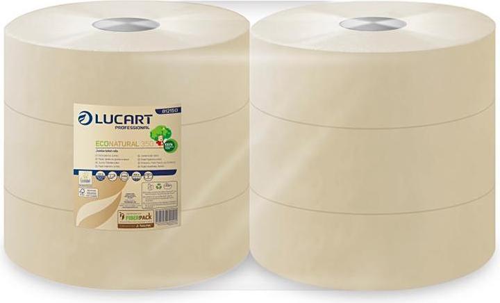Produktbild Lucart Toiletpapir EcoNatural Jumbo 2-lag 350 m Genbrug,6 rl/krt (1 x)