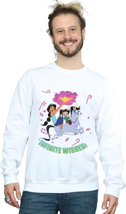 Actual product image Disney Mens Wreck It Ralph Jasmine And Vanellope Sweatshirt (L)