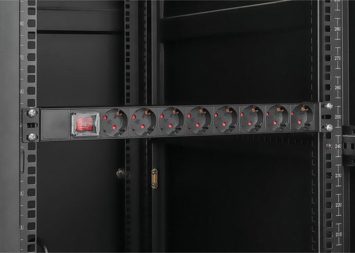 Immagine prodotto Intellinet Ciabatta / PDU a 8 vie da 19", contatto di protezione, 1 U