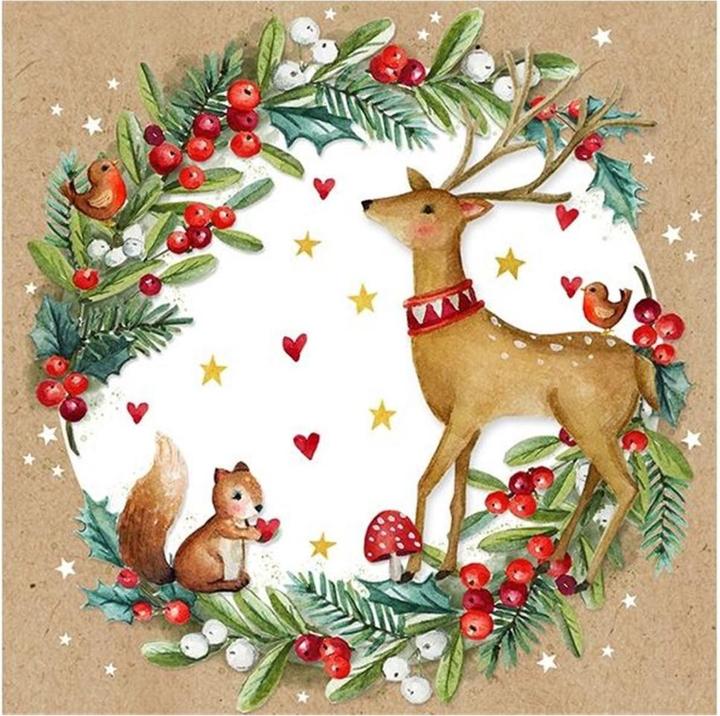 Image du produit Braun + Company Serviettes de Noël (20 x, 3 x 17 x 17 cm)