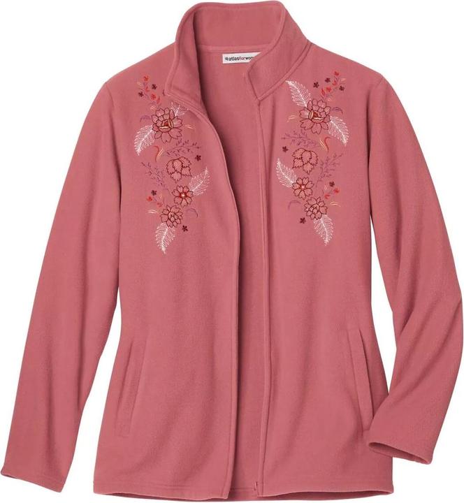 Atlas For Women Fleecejacke mit Blumenstickereien (S)
