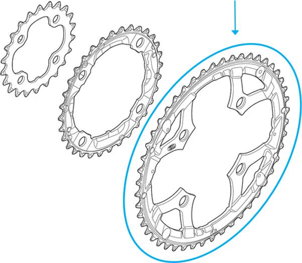 Produktbild Shimano Deore FC-T6010 Kettenblatt für KSR 10-fach AL (48)
