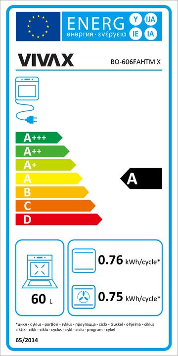 Energie-Label Vivax trouba BO-658FXHTD G