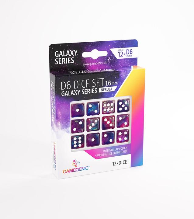 Produktbild Gamegenic Set de 12 Dés D6 - Galaxy Series : Nebula